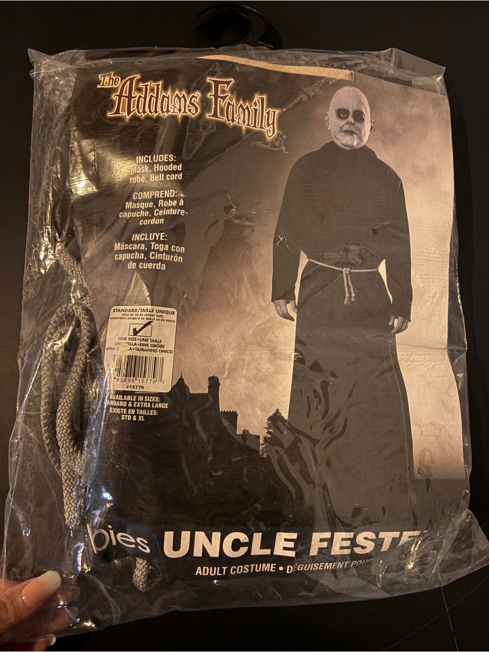 Uncle Fester Adult Costume - Black